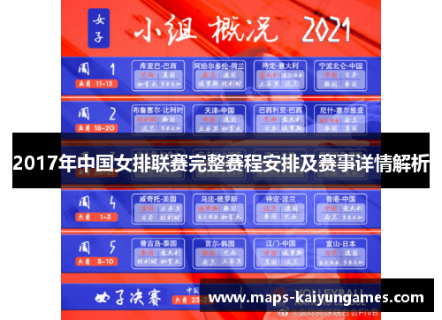 2017年中国女排联赛完整赛程安排及赛事详情解析
